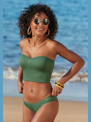haut de bikini bustier qualité structurée élégante au look animal - jette - vert
