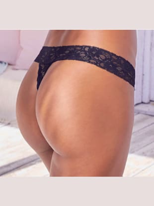 Lot de 2 strings lascana - LASCANA - Crème, Noir