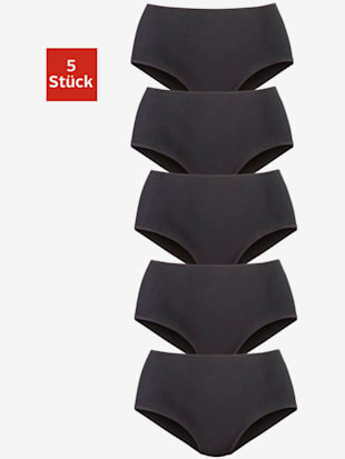 Slips lot de 5 panties pratique - petite fleur - Noir