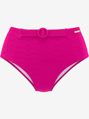 Bas de maillot de bain taille haute matière structurée aux couleurs tendances - Sunseeker - Fuchsia