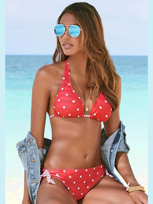 Haut de bikini triangle motif à pois tendance - s.Oliver - Rouge-blanc