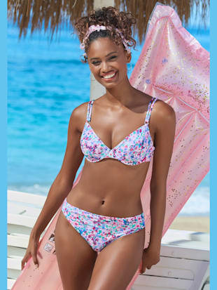 Bas de maillot de bain design floral - s.Oliver - Violet Imprimé