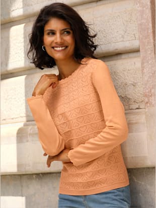 Pull à manches longues motif ajouré en forme de cœur - Witt - Modalova