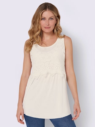 Débardeur coupe dissimulante - - Écru