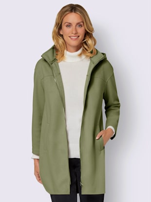 veste longue veste mi-saison légère -  - vert roseau