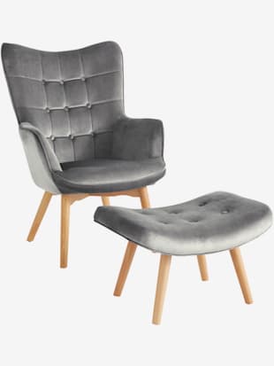 Siège+tabouret assise confortable - helline home - Gris