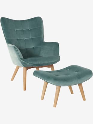 Siège+tabouret assise confortable - helline home - Turquoise