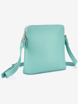 Sac en bandoulière houppe argentée amovible - Vivance - Turquoise