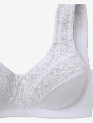 Soutien-gorge large soutien-gorge en coton - petite fleur - Bleu + Blanc