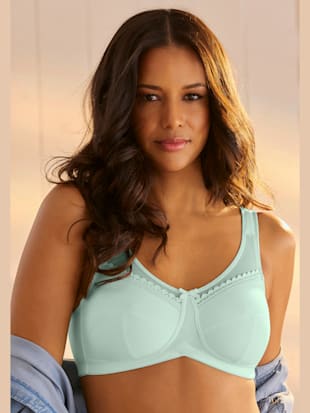 Soutien-gorge large joli soutien-gorge sans armatures en coton durable - LASCANA - Menthe