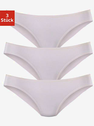 Bas de maillot de bain lot de 3 slips bikini lascana - LASCANA - Blanc