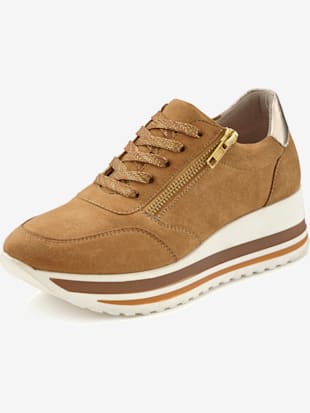 Baskets cuir de qualité - LASCANA - Coloris Chamois