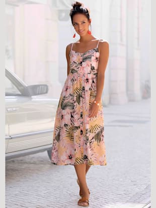 robe d'été - lascana - abricot imprimé