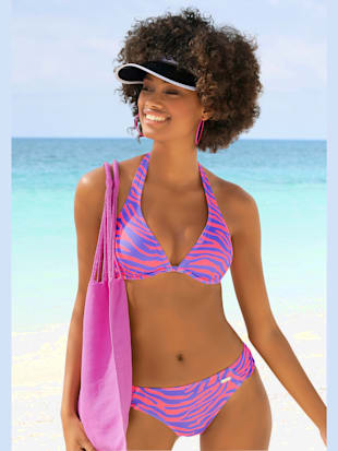 haut de maillot de bain à armatures bonnets amovibles - venice beach - violet-corail