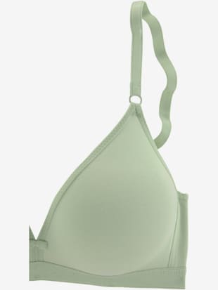 Soutien-gorge bralette soutien-gorge doux préformé sans couture - petite fleur - 2x Blanc + 1x Menth