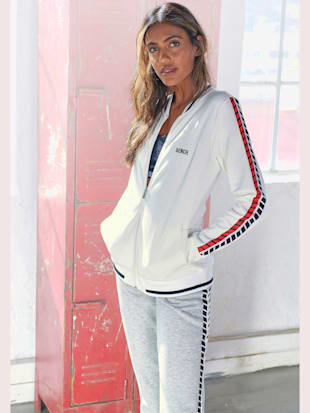 Veste sweat veste à col montant, style étudiant - Bench. - Blanc Cassé-écru-vieuxBlanc