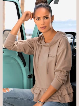 Sweatshirt à capuche capuche à coulisse - Bench. - Beige