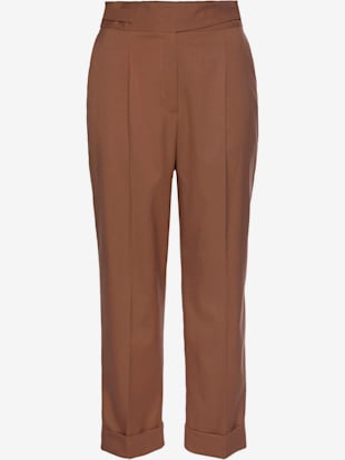 Pantalon élégant avec ceinture lisse - LASCANA - Marron