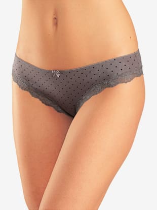 Lot de 3 slips brésiliens lascana - LASCANA - Taupe Uni, À Pois, À Rayures