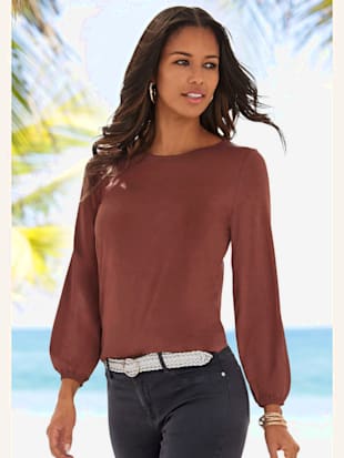 T-shirt à manches longues lascana - LASCANA - Marron