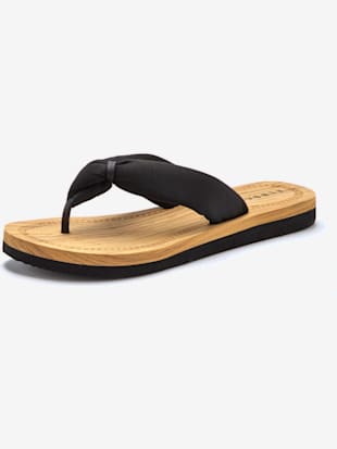 tongs sandales flip-flop en matière imperméable - elbsand - noir
