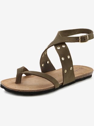 Tongs voûte plantaire en liège confortable - LASCANA - Vert Olive