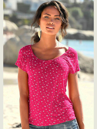 T-shirt à manches courtes lot de 2 t-shirts lascana - LASCANA - Fuchsia, Marine