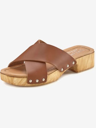 Sabots hauteur de talon agréable - LASCANA - Coloris Chamois