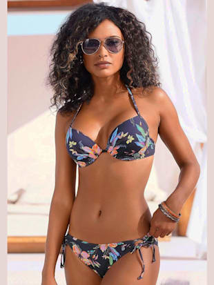 Haut de bikini push-up imprimé floral - LASCANA - Anthracite Imprimé