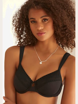 Soutien-gorge minimiseur féminin en superbe qualité coton - Nuance - Noir