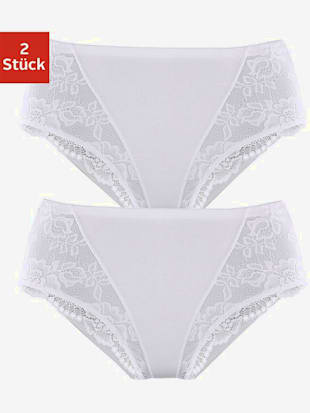 Slip gainant lot de 2 panties sculptants - petite fleur - Blanc