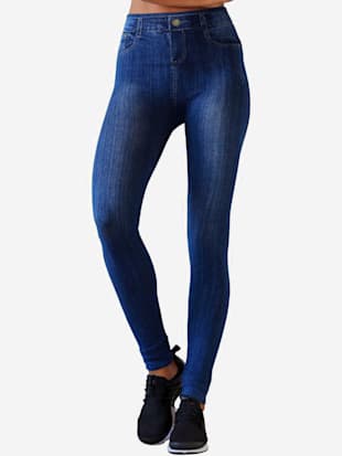 legging en jean jegging sans coutures à l'aspect jean imprimé - buffalo - bleu denim 1670