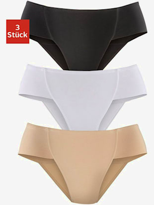 Slip gainant lot de 3 slips sculptants - petite fleur - Beige, Noir, Blanc