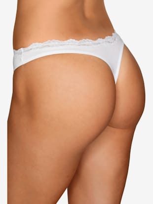 Lot de 3 strings lascana - LASCANA - Beige, Noir, Blanc