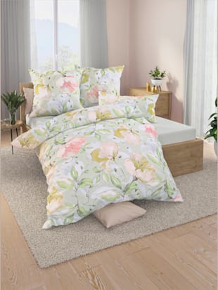 Linge de lit flanelle fine douce - Biberna - Vert Tilleul