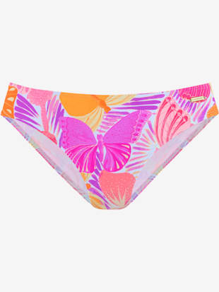 bas de maillot de bain motif papillons - sunseeker - violet-orange