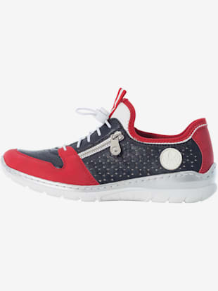 Sneakers slip on empiècement élastique - Rieker - Rouge-bleu Foncé