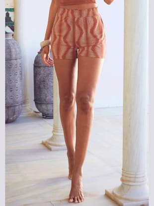 Short de pyjama short avec imprimé palmiers graphique - LASCANA - Terre Cuite Imprimé