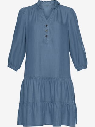 Robe en jean avec manches 3/4 - LASCANA - Denim-bleu