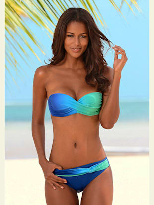Maillot de bain bandeau à armatures dégradé de couleur tendance - LASCANA - Bleu-turquoise