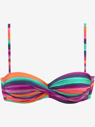 Haut de maillot de bain bandeau design élégant - LASCANA - À Rayures Multicolores