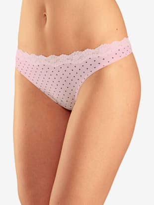 Lot de 3 strings lascana - LASCANA - Rose Uni, À Pois-à Rayures, À Rayures