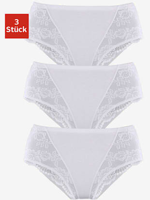 Slip gainant lot de 3 panties modelants - petite fleur - Blanc
