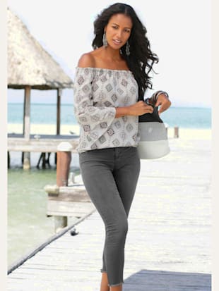 Jegging pantalon en jean étroit - LASCANA - Gris