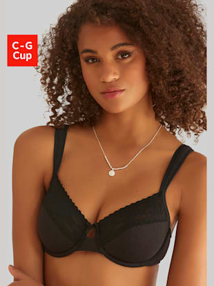 Soutien-gorge minimiseur féminin en superbe qualité coton - Nuance - Noir