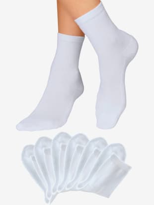 Socquettes avec semelle éponge douce - H.I.S - 6x Blanc