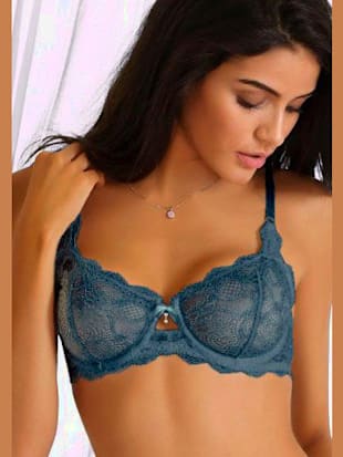 Soutien-gorge à armatures dentelle délicate douce - LASCANA - Émeraude