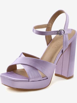 sandales à brides talon bottier confortable - lascana - violet clair