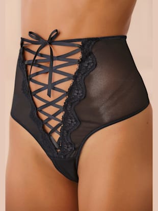 String taille haute sexy de petite fleur gold - petite fleur gold - Noir