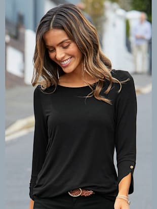 T-shirt à manches 3/4 lot de 2 t-shirts vivance - Vivance - Crème, Noir